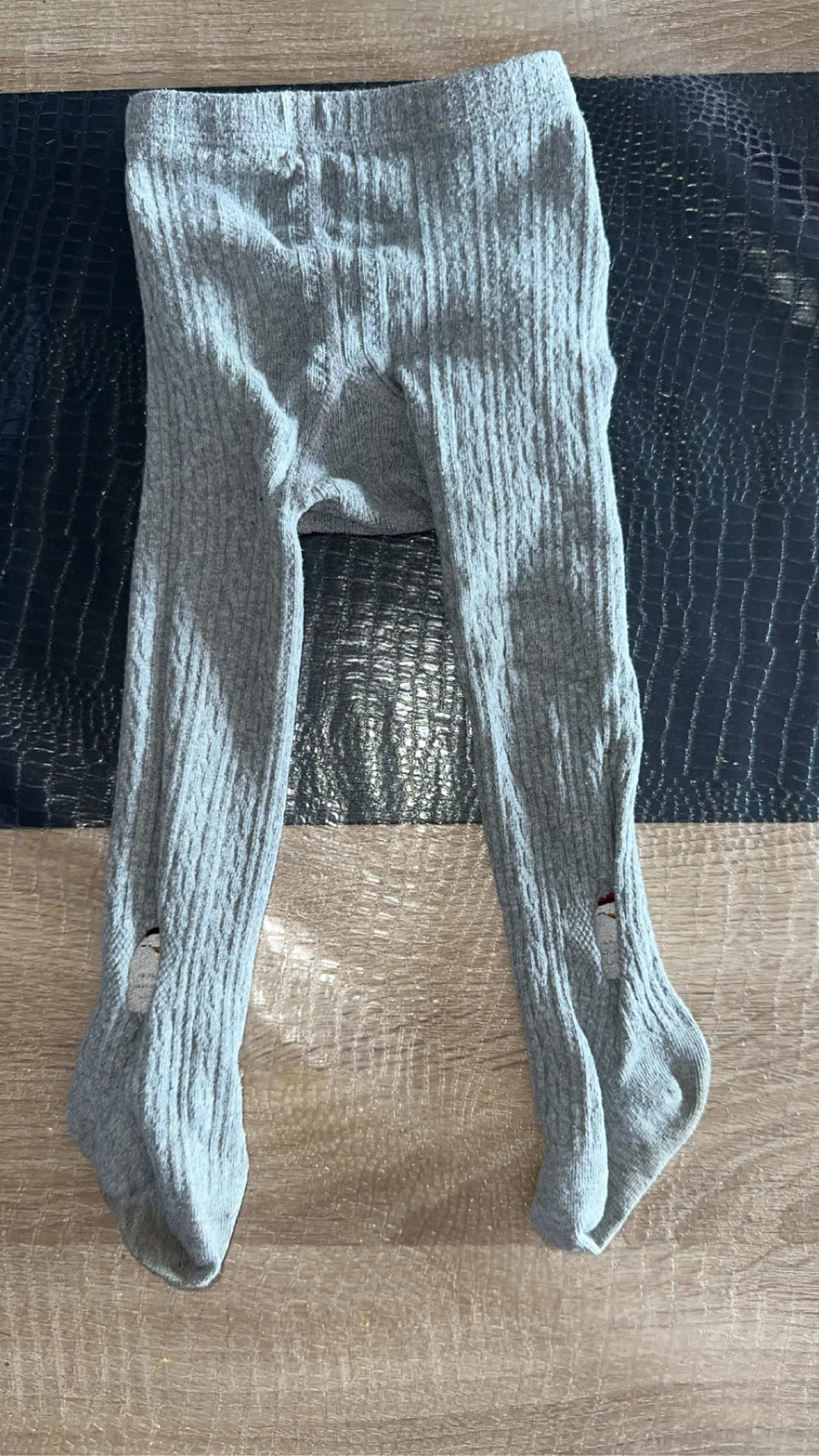Collant petite fille gris 